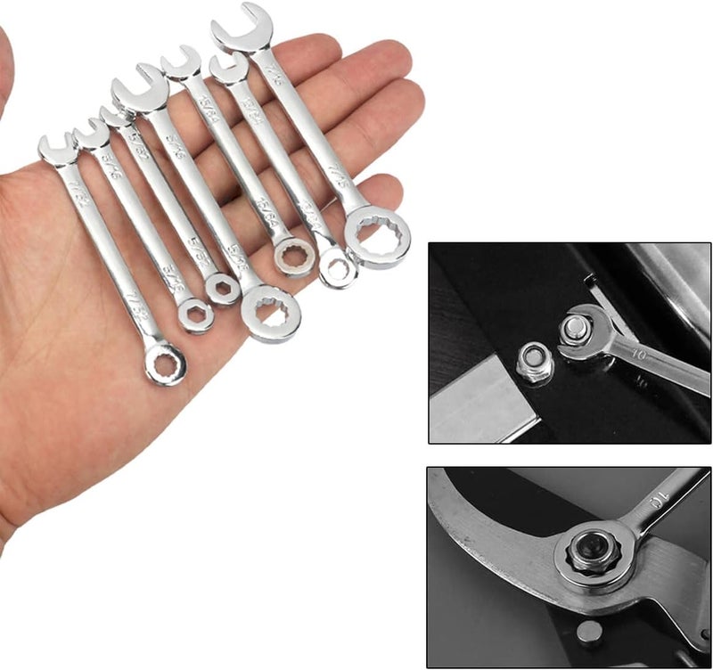 Ldirect Mini Wrench Set Open End Wrench Combination Wrench Small Wrench Set, Metric and SAE (MET & SAE) - Image 5